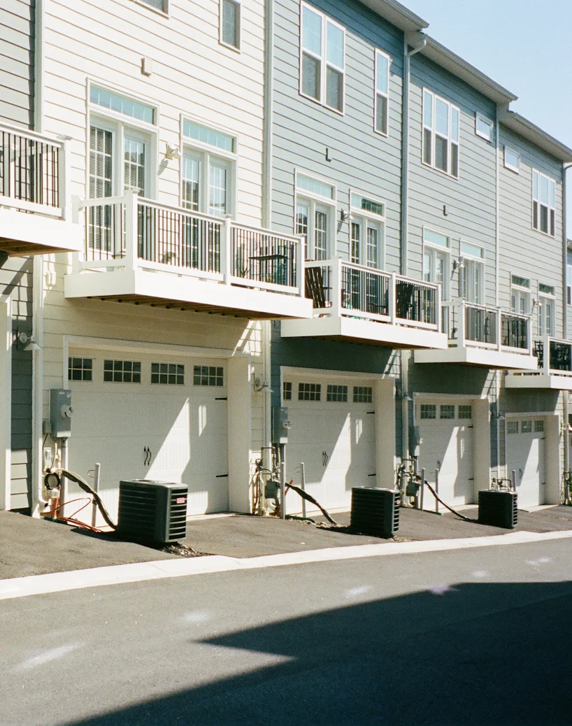 Modern rental townhomes with attached garages